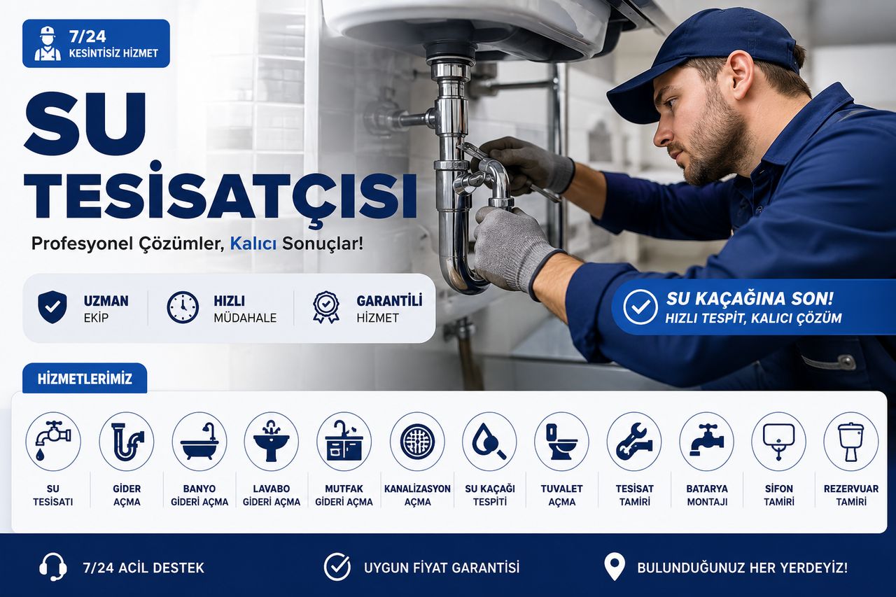 Hürriyet su kaçağı tespiti dahil 7/24 su tesisatçısı hizmetleri: lavabo altı sifon ve tesisat müdahalesi